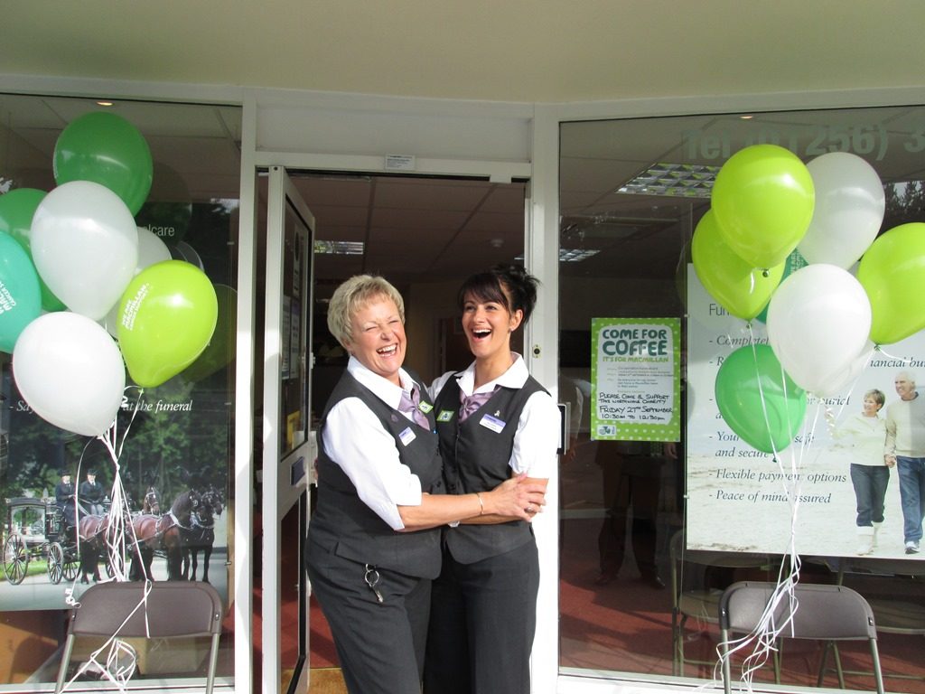 Trisha Gill and Julie Compton at Basingstoke Funeralcare