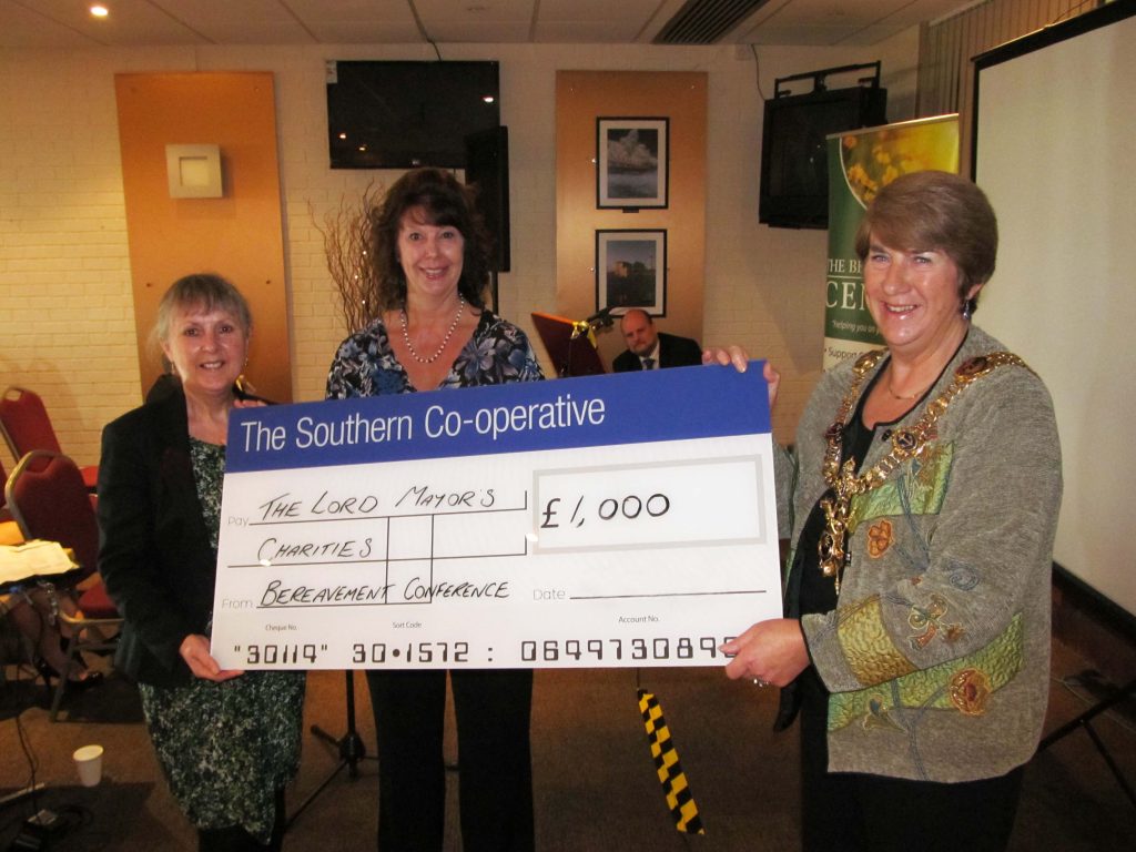 Bereavement conference Lord Mayor charity donation from TSC