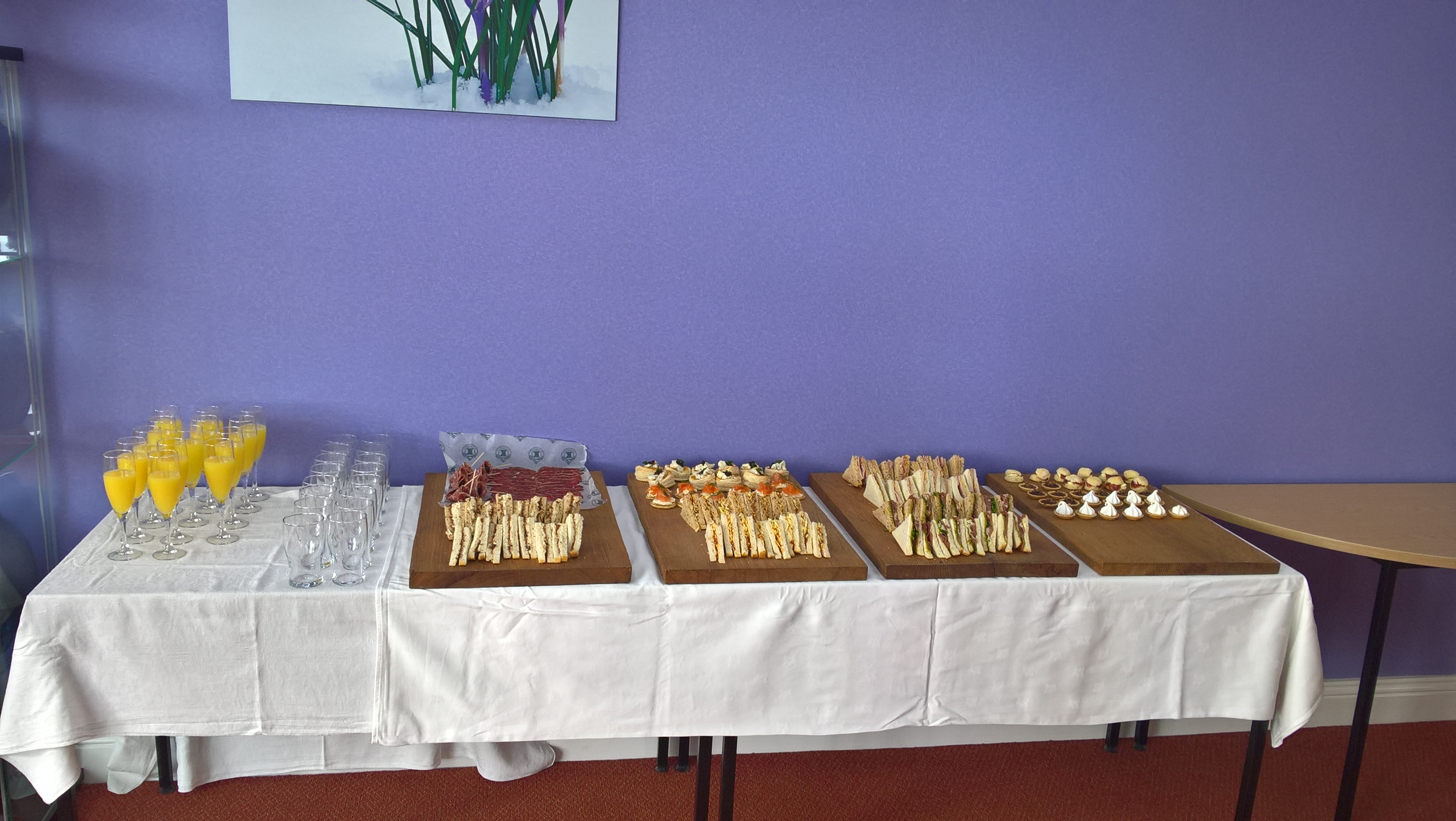 Image of Canapes at Shaftesbury Southern Co-operative Funerlcare celebratory open evening.